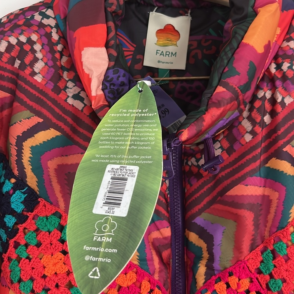 Farm Rio Multicolor Patchwork Jacket - image 4